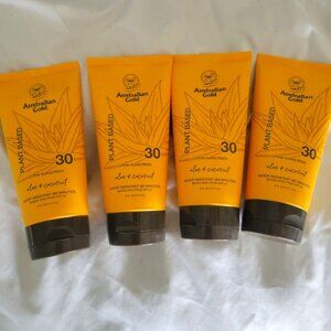 AUSTRALIAN GOLD SPF 30 PLANT BASED SUNSCREEN LOTION- 4 BOTTLES BRAND NEW SEALED